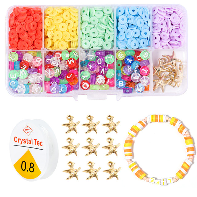 10 grids/Box Mixed Rice Beads Polyme Clay Set Letter Seed Loose Beading Kit  for Jewelry Making DIY Bracelet Necklace Accessories - AliExpress